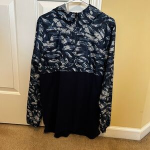 Under Armour Blue and Gray Camouflage Windbreaker